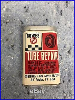 12 Vintage Bowes Seal Fast Tube Tire Patch Repair Kits Can Oil Gas with Display