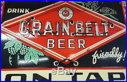 1930's Grain Belt Porcelain Neon Sign original rare vintage beer tire dealer