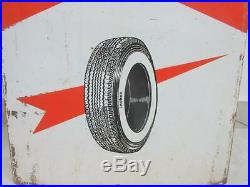 1950's Old Vintage Rare Inchek Tyre Ad 72 Inc Long Porcelain Enamel Sign Board