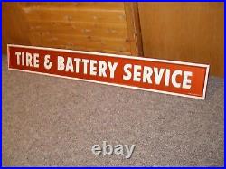 1960-1980 Nos Vintage Firestone Tire And Battery Service Sign Ford Mopar Gm
