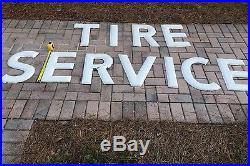 1960's Tire Service Goodyear Porcelain Letter Sign Vintage Gas Station 18