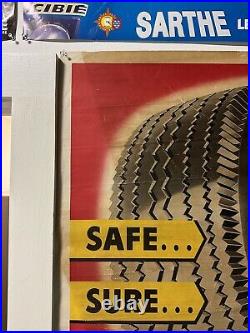 1960s Gulf Tires Vintage Original Advertisement Poster 35x25in