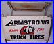 1960s-Vtg-Armstrong-Truck-Tires-Rhino-Flex-Tire-Holder-Display-Advertising-Sign-01-gjrf
