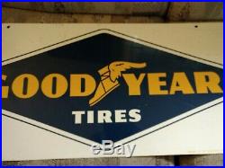 1966 Goodyear Tire Sign Original Rare Vintage Two Sided