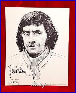 1975 JACKIE STEWART FORMULA 1 Racer Goodyear Signed 8x10 PHOTO Litho HOF 70s vtg