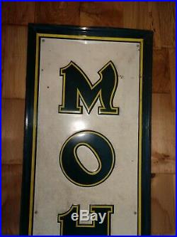 2 VINTAGE MOHAWK TIRES GAS OIL SERVICE STATION METAL TIRE SIGNS 70 x 16.5