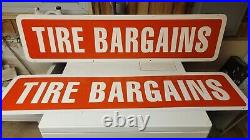 2 VTG TIRE BARGAINS Double Sided Signs Old Signs