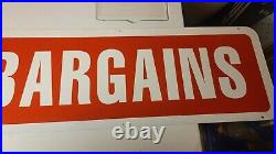 2 VTG TIRE BARGAINS Double Sided Signs Old Signs