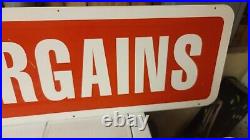 2 VTG TIRE BARGAINS Double Sided Signs Old Signs