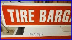 2 VTG TIRE BARGAINS Double Sided Signs Old Signs