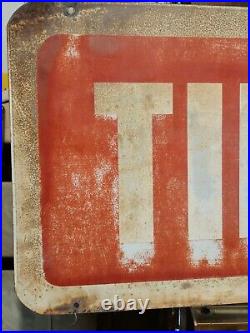 2-vintage Original Antique Gas Oil General Store Large Metal Sign Nice Condition