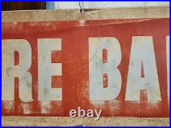 2-vintage Original Antique Gas Oil General Store Large Metal Sign Nice Condition