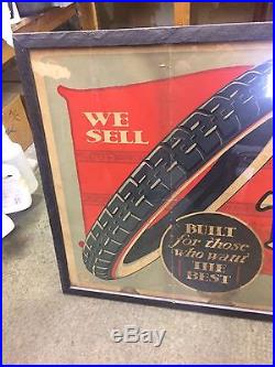 20s 30s VINTAGE INDIA TIRE SIGN POSTER