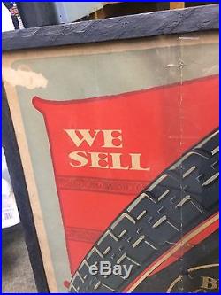 20s 30s VINTAGE INDIA TIRE SIGN POSTER