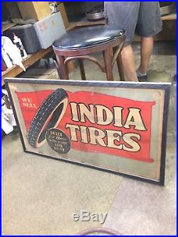 20s 30s VINTAGE INDIA TIRE SIGN POSTER