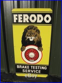 26877 Old Vintage Garage Sign Tin N0t Enamel Ferodo Brake Service Tire Tyre gas