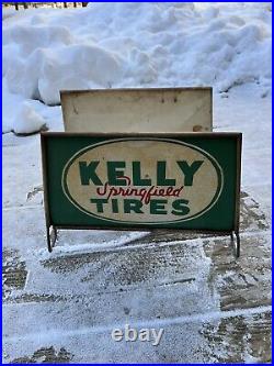 3 Vintage Kelly Tire Stand Rack Signs