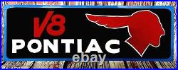 36 PONTIAC VINTAGE style Hand Painted Metal SIGN CAR AUTO OIL GAS SHOP GARAGE