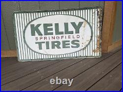 36x21 Metal KELLY SPRINGFIELD TIRES EMBOSSED 1967 lynchburg A. M 4-67