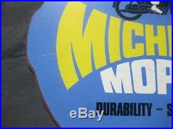 37835 Old Vintage Wood N0t Enamel Sign Garage Michelin Tyres Tires Pneus Moped