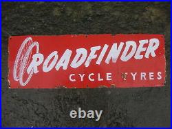 45999 Old Vintage Antique Enamel Sign Bike Shop Advert Bicycle Tire Tyre