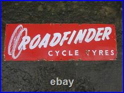 45999 Old Vintage Antique Enamel Sign Bike Shop Advert Bicycle Tire Tyre