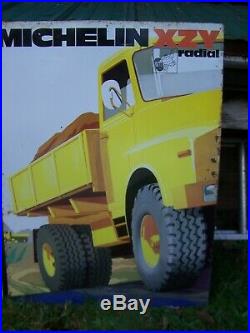5 Original Vintage Michelin Xza Radial Tire Metal Ad Sign 31 1/2 X 23 1/2