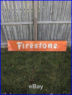 6 ft vintage metal FIRESTONE tires dealer sign