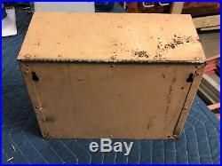 Antique Vintage BOWES SEAL FAST Tire Repair Cabinet Woman w Product Gas Oil OLD