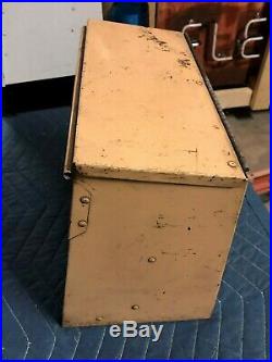 Antique Vintage BOWES SEAL FAST Tire Repair Cabinet Woman w Product Gas Oil OLD