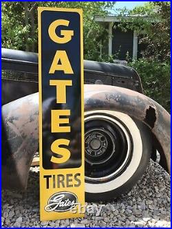 Antique Vintage Old Style Gates Tires Sign