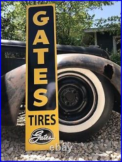 Antique Vintage Old Style Gates Tires Sign