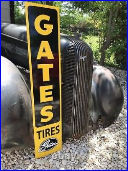 Antique Vintage Old Style Gates Tires Sign