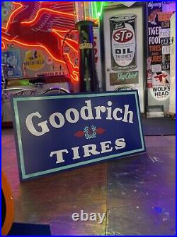 Antique Vintage Old Style Goodrich Tires Sign