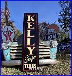 Antique Vintage Old Style Kelly Springfield Tires Sign