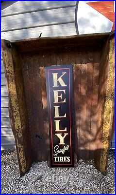 Antique Vintage Old Style Kelly Springfield Tires Sign