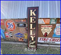 Antique Vintage Old Style Kelly Springfield Tires Sign