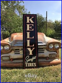 Antique Vintage Old Style Kelly Springfield Tires Sign 60