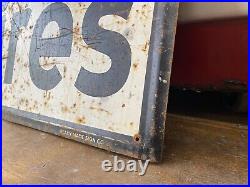 Antique Vintage Old Style Mobil Tires Gas Oil Sign