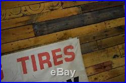 Armstrong Tires 60th Anniversary Banner Sale Dealership Auto Garage Sign VINTAGE