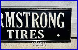 Armstrong Tires Sign Metal Gas Oil Garage Parts Tools Vintage Style Wall Decor