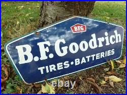 BF GOODRICH Porcelain Sign Advertising Vintage Racing USA 24 Domed Old Tires