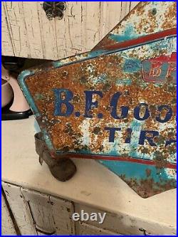 Bf goodrich Tire Sign Vintage Original Rusty Patina