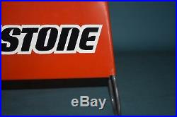 Bridgestone Vintage Tire Display Rack Stand Gas Station Service Red Dealer