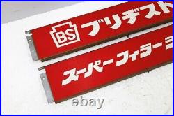 Bridgestone tire sign retro vintage Set of 2 motorcycle old car From Japan