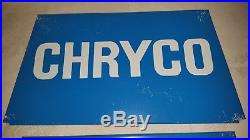Chryco Tire Stand Sign Advertising Vintage 1970's Chrysler Dodge Mopar Plymouth