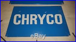 Chryco Tire Stand Sign Advertising Vintage 1970's Chrysler Dodge Mopar Plymouth