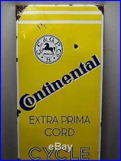 Continental Cycle Tyres Advertise Sign Vintage Porcelain Enamel Germany Collecti