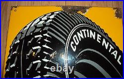 Continental Tire 1930 Old Vintage Porcelain Enamel Sign Extremly Rare Germany