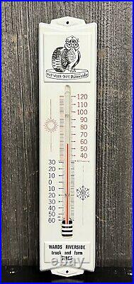 Cool Vintage Original WARDS Riverside TRUCK and FARM Tires Thermometer Sign
